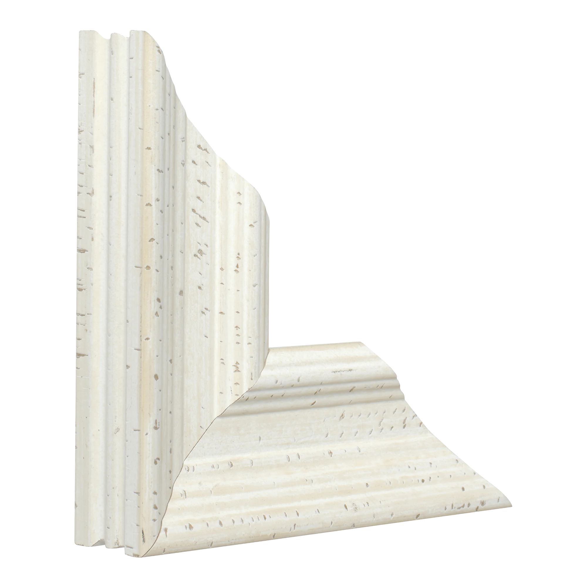 Vertical view of muse ii distressed white picture frame