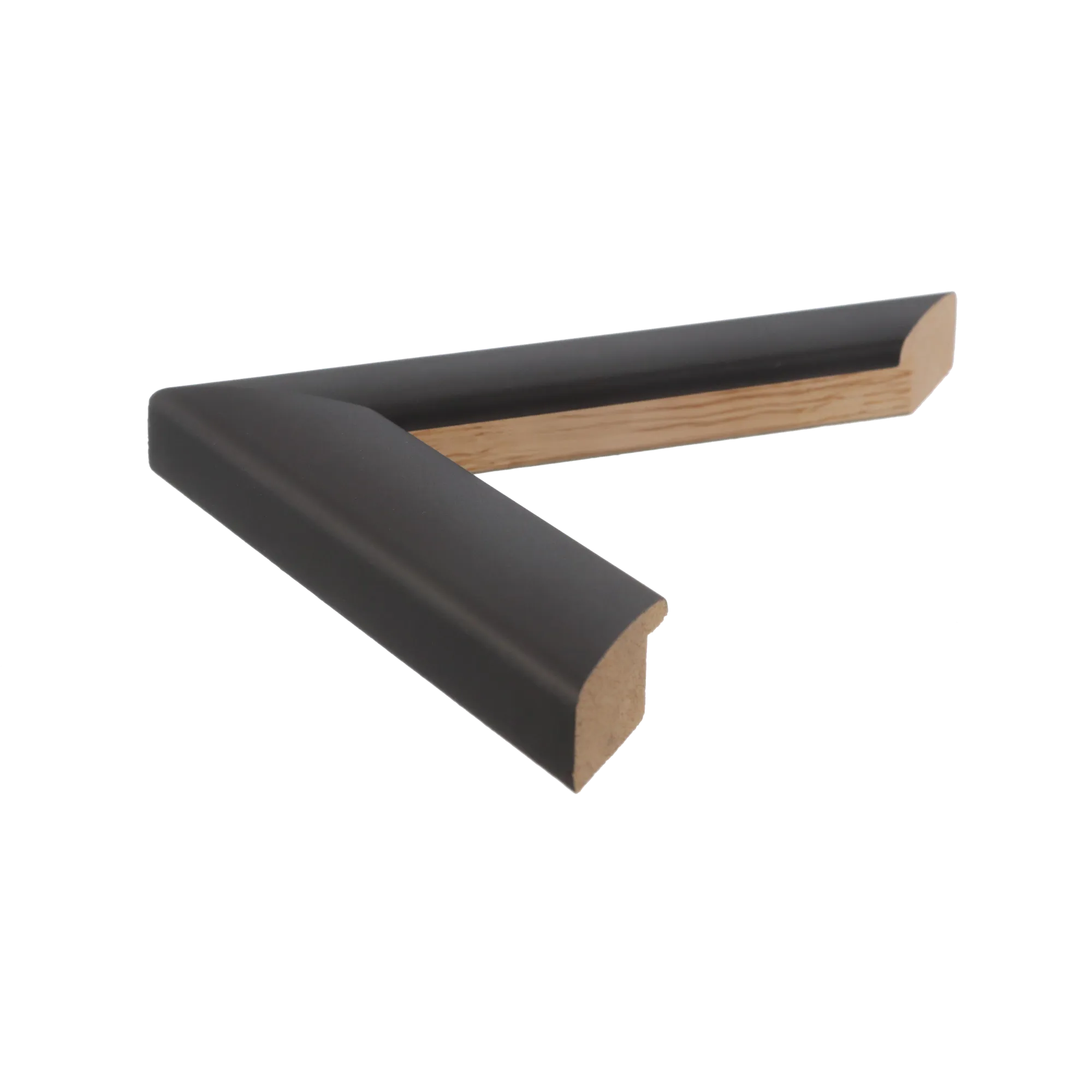 Side view of Nero picture frame in black
