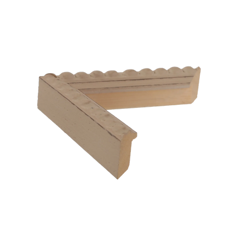 Side view of Nimbus picture frame in cream