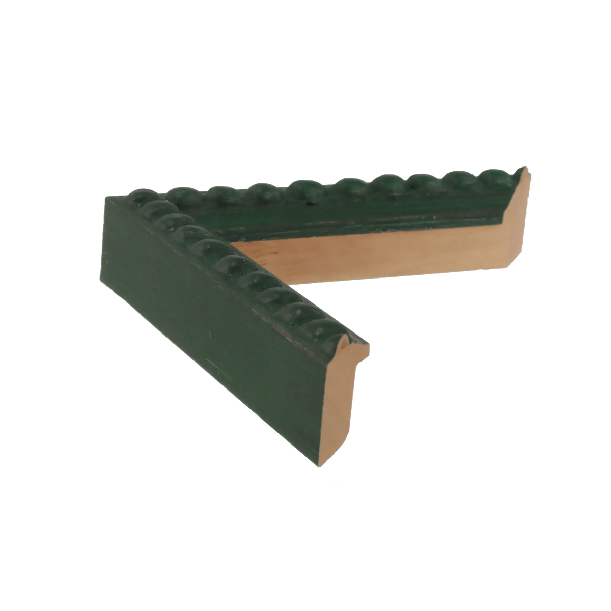 Side view of Nimbus picture frame in dark green