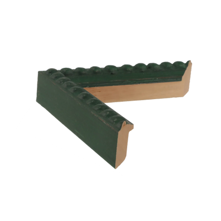 Side view of Nimbus picture frame in dark green