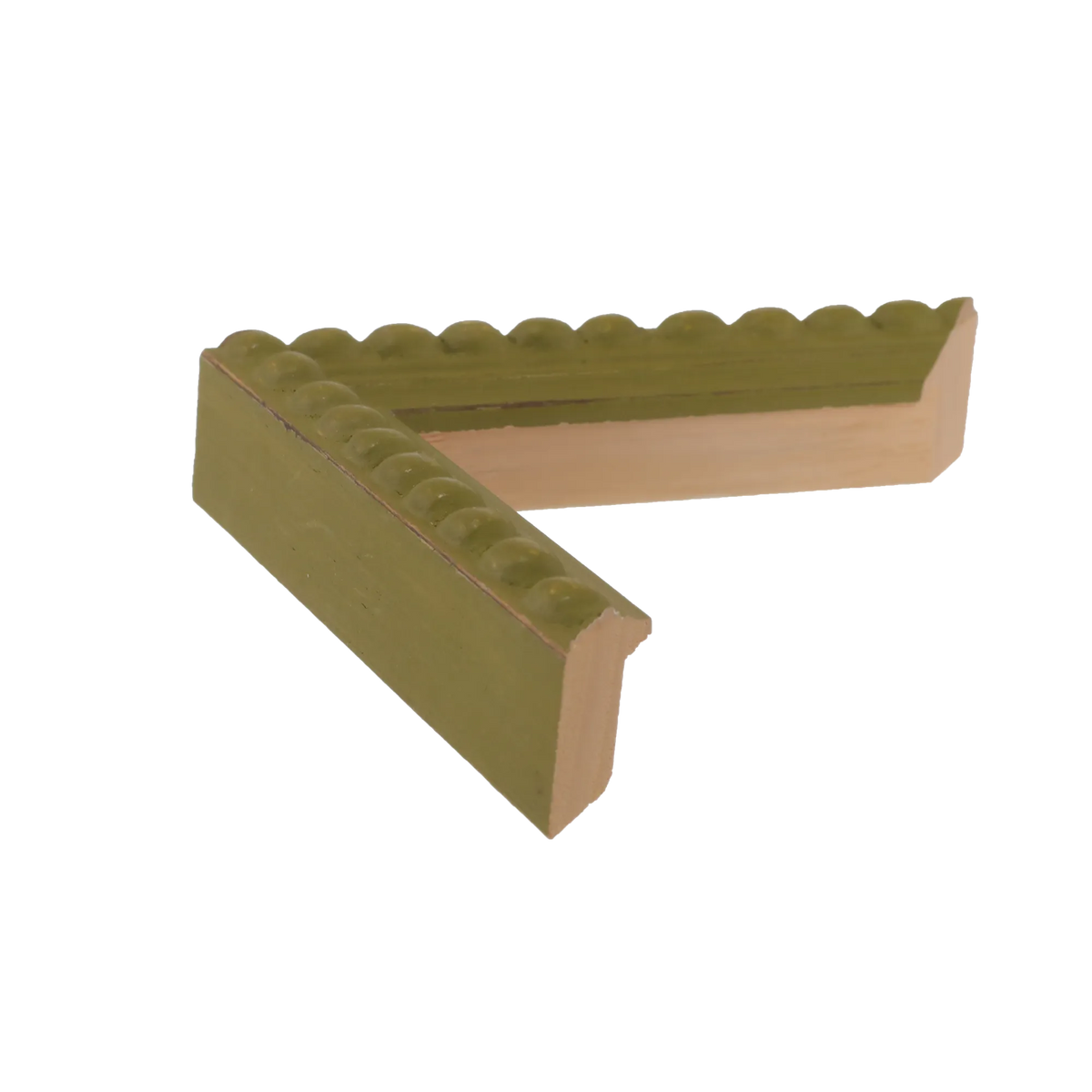 Side view of Nimbus picture frame in green
