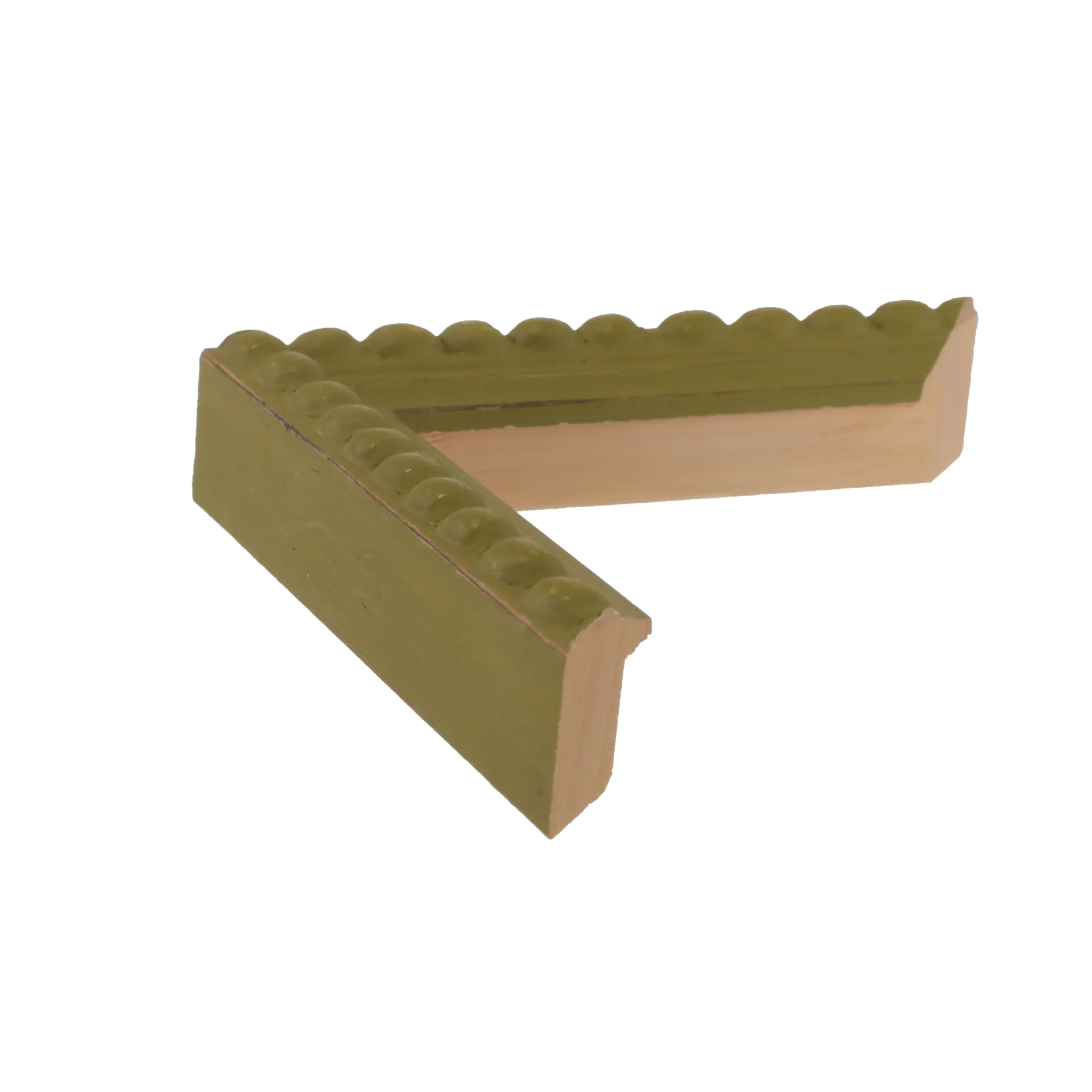 Side view of Nimbus picture frame in green