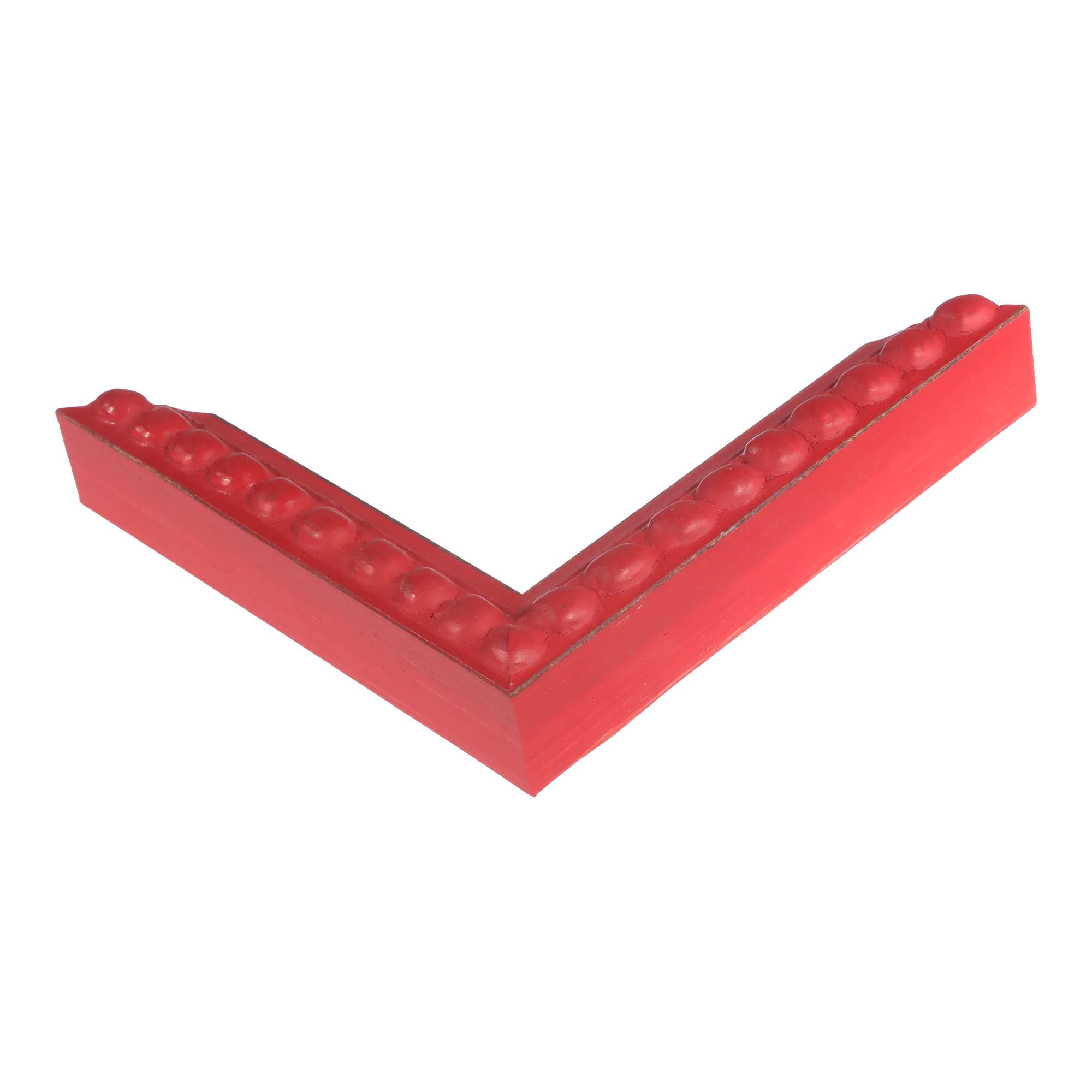 Corner view of Nimbus in red picture frame