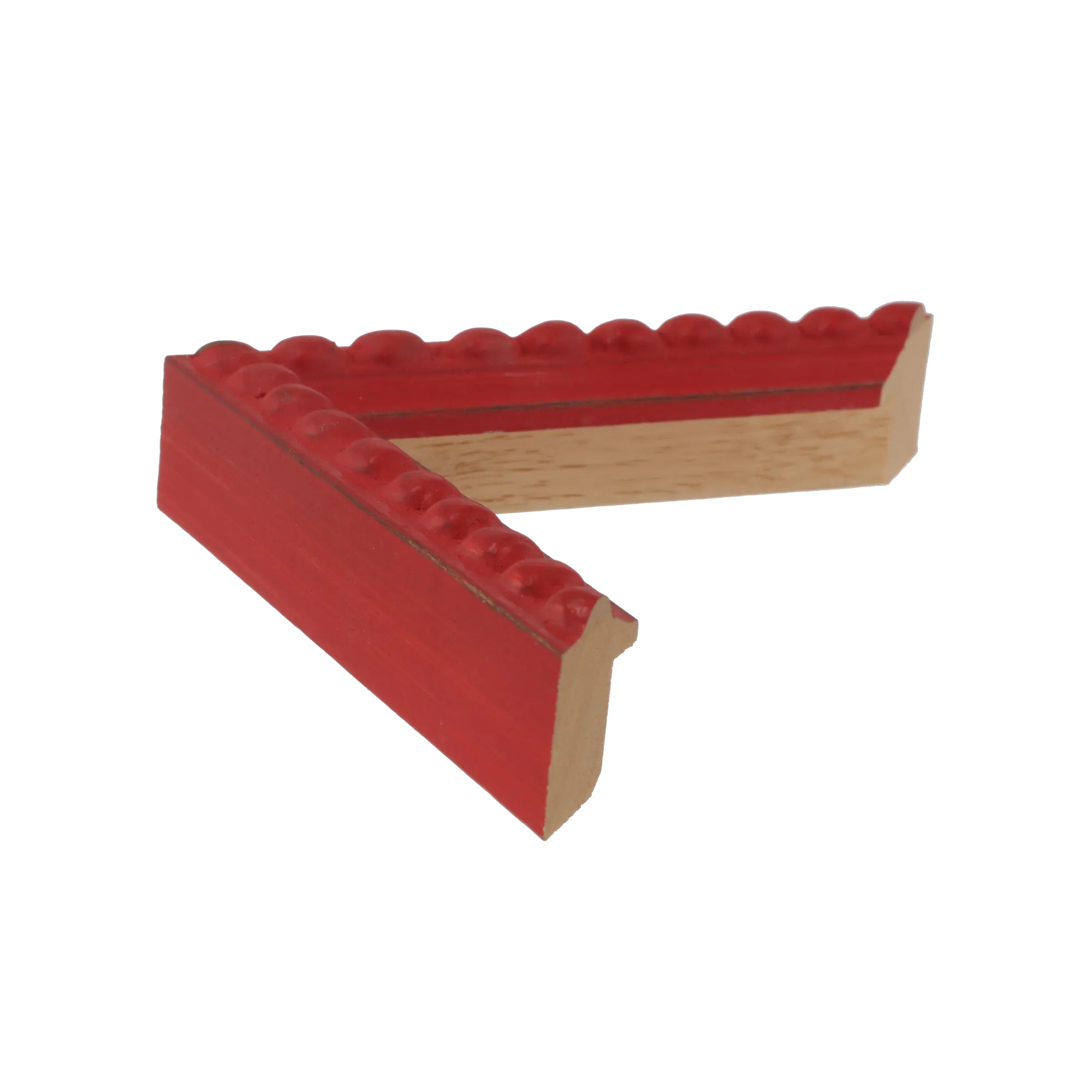 Side view of Nimbus picture frame in red