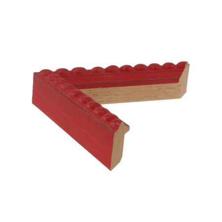 Side view of Nimbus picture frame in red