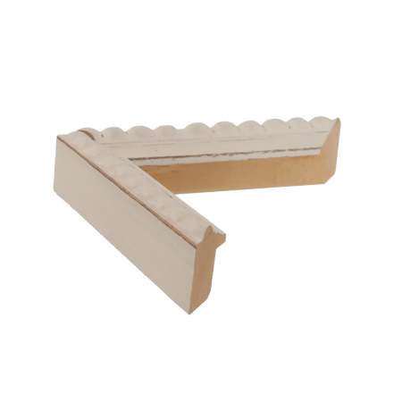Side view of Nimbus picture frame in white