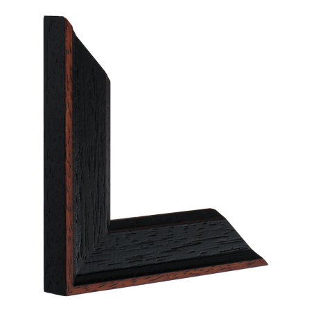 Vertical view of nordic black picture frame