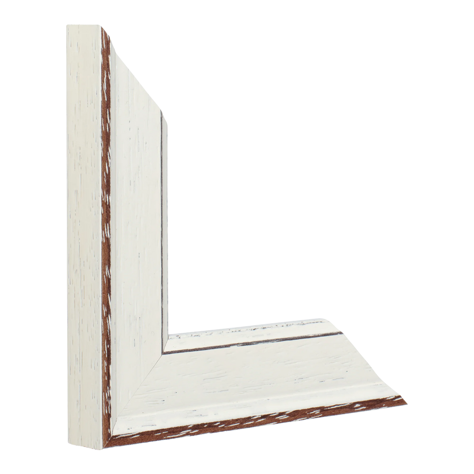 Vertical view of nordic white picture frame