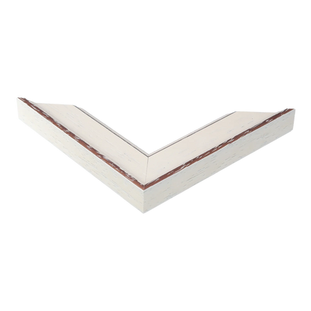 Corner view of Nordic in white picture frame