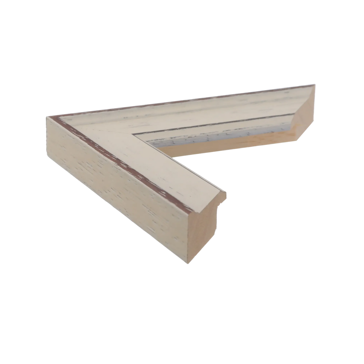 Side view of Nordic picture frame in white