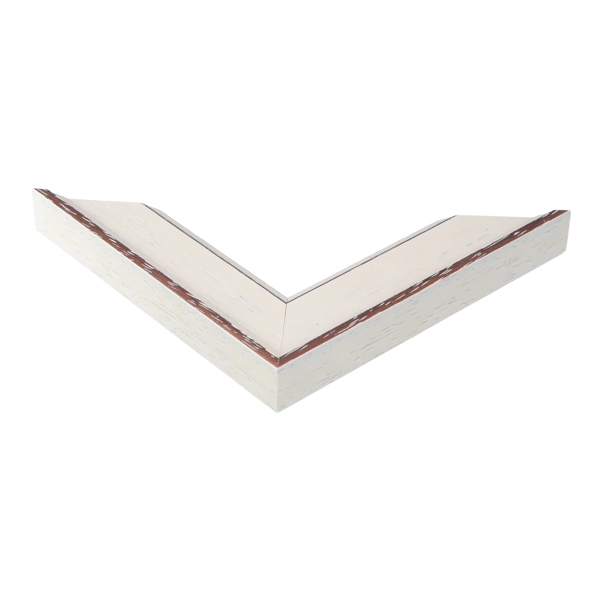 Corner view of Nordic in white picture frame