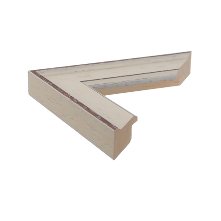 Side view of Nordic picture frame in white