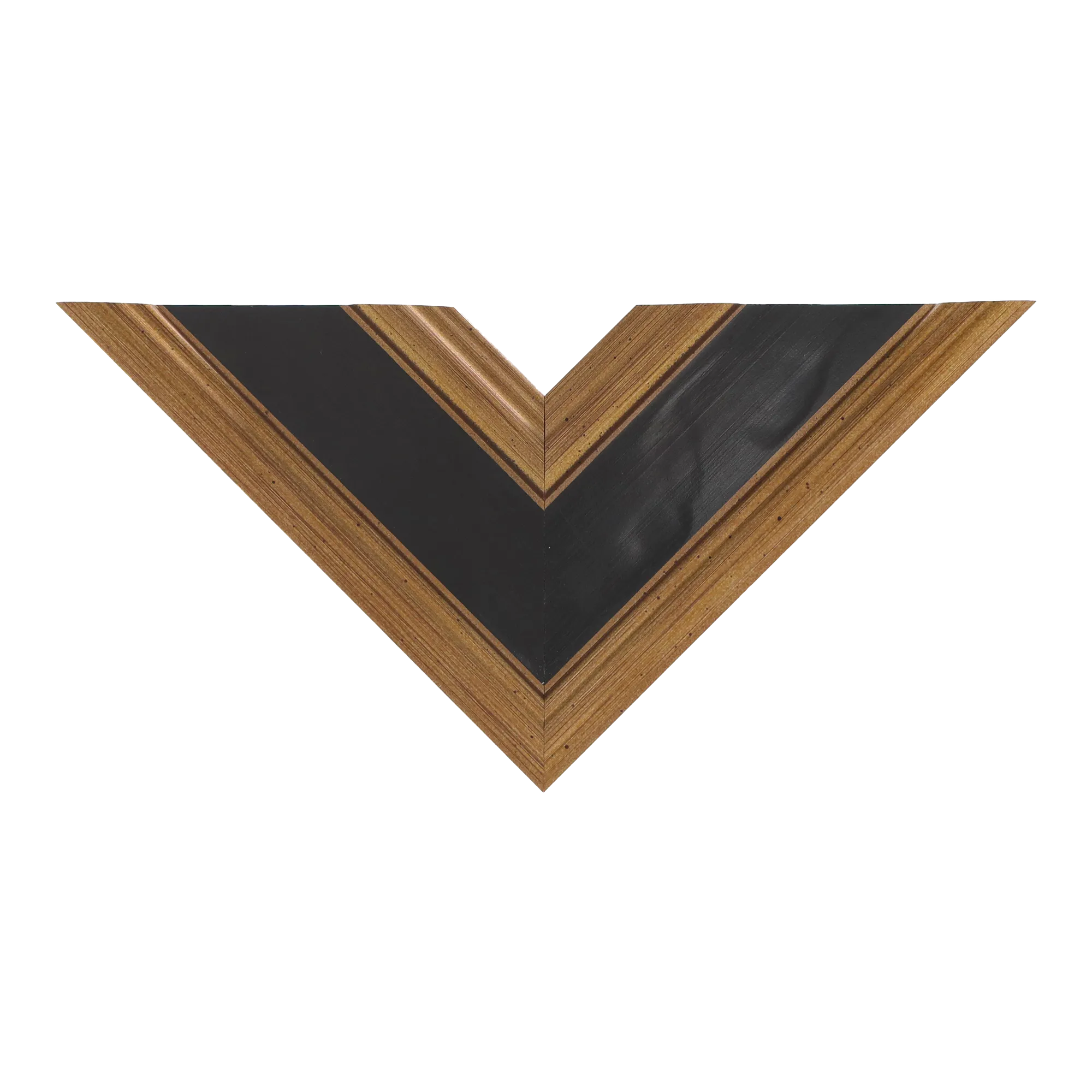Top view of Palazzo picture frame in black & gold