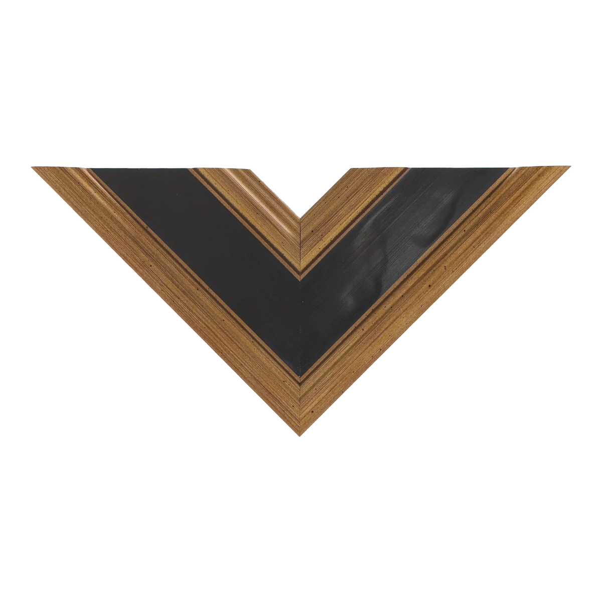 Top view of Palazzo picture frame in black & gold