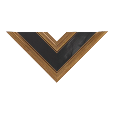 Top view of Palazzo picture frame in black & gold
