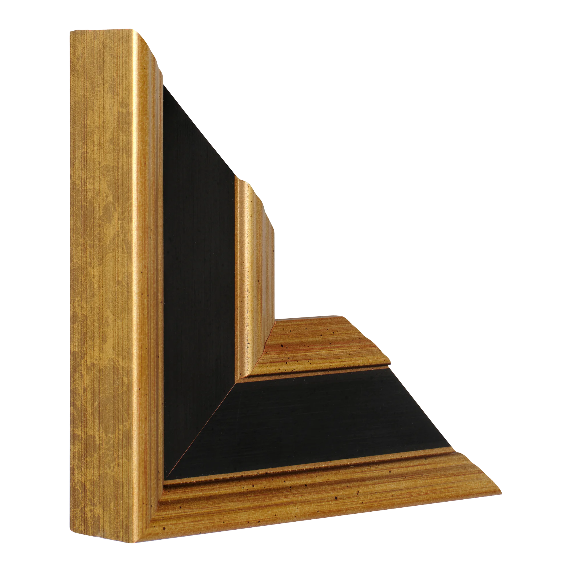 Vertical view of palazzo black & gold picture frame