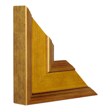 Vertical view of palazzo gold picture frame sample