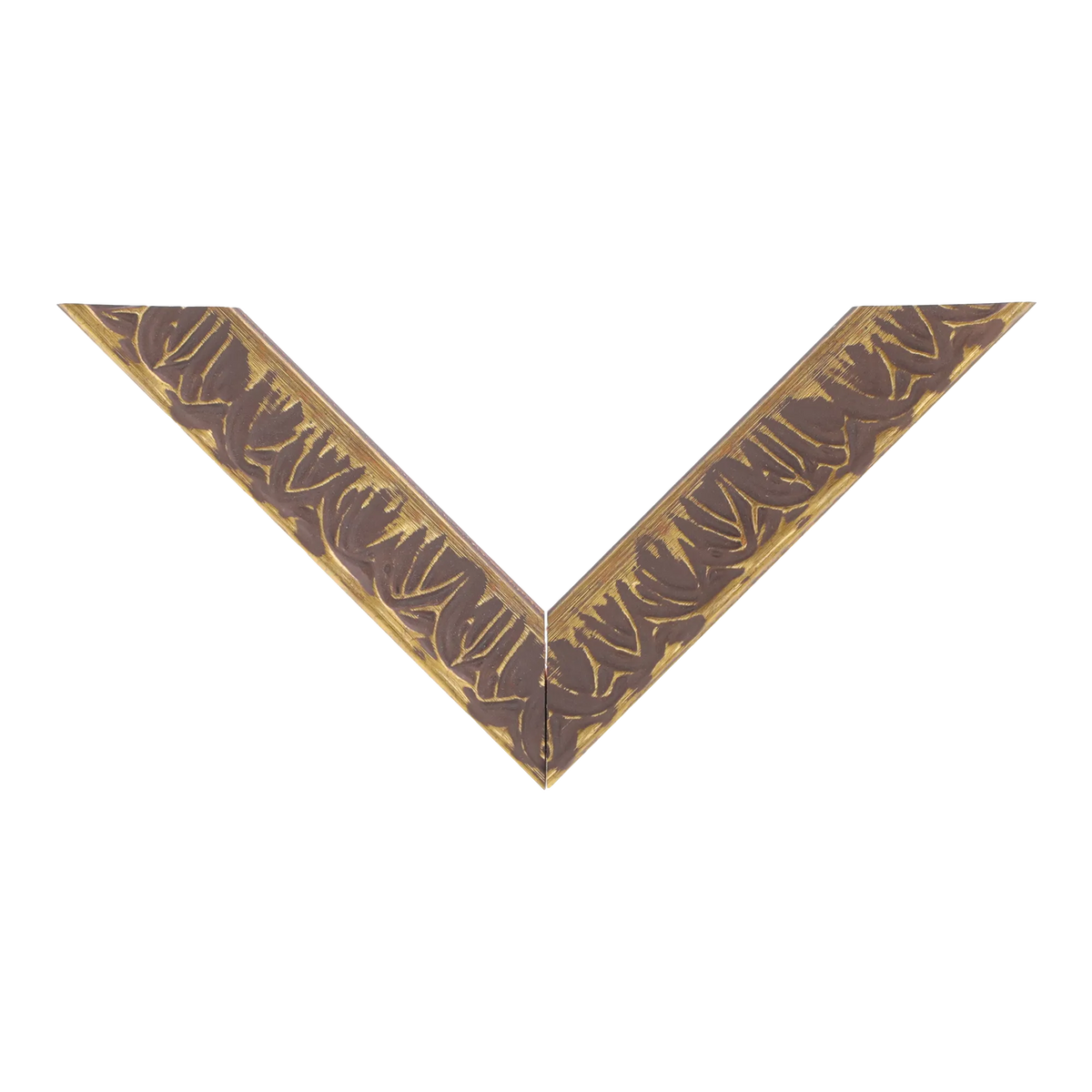Top view of Portico picture frame in gold