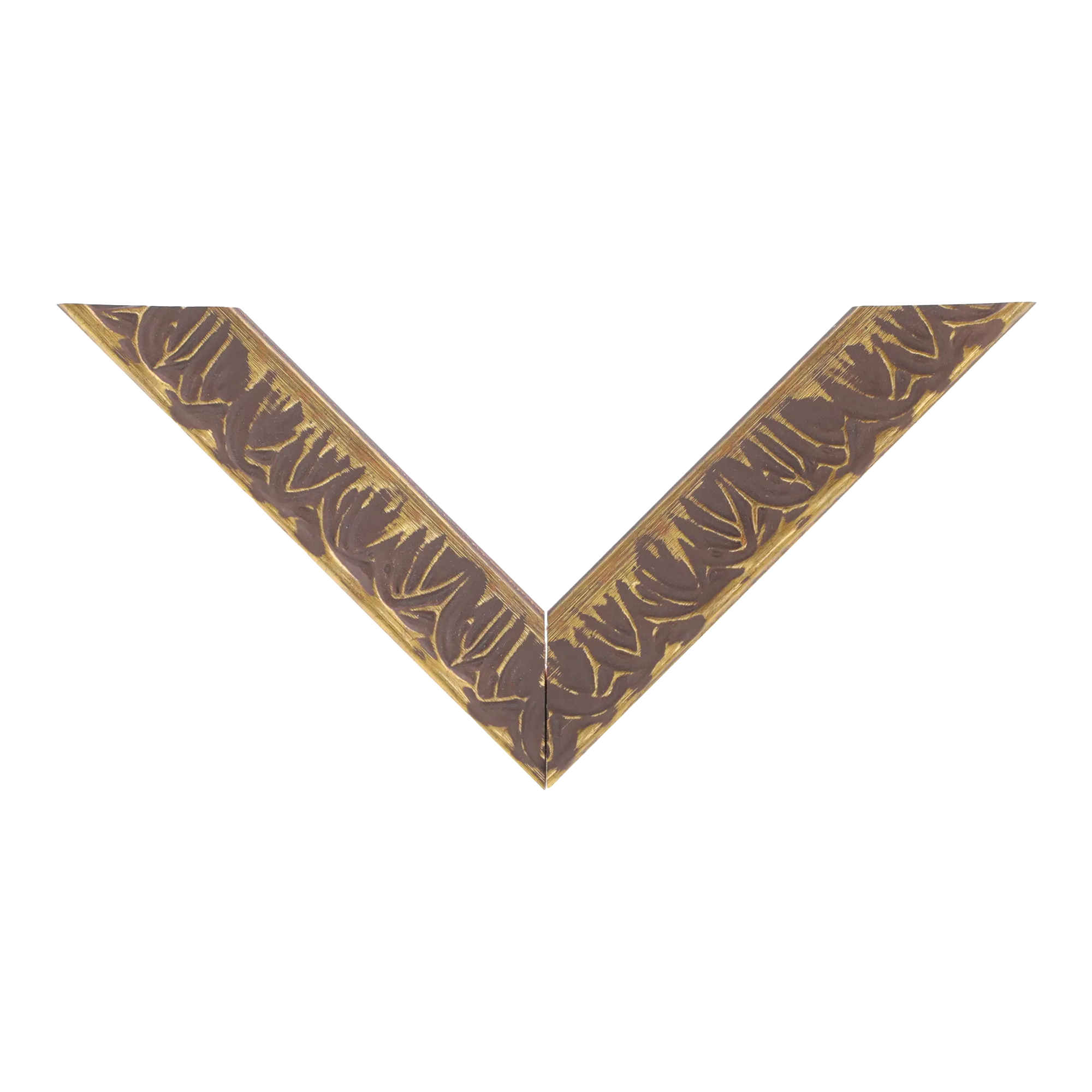 Top view of Portico picture frame in gold