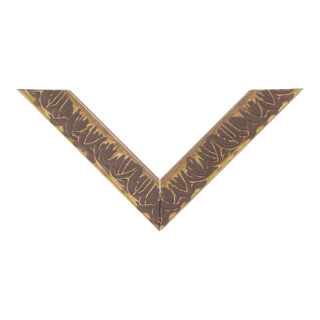 Top view of Portico picture frame in gold