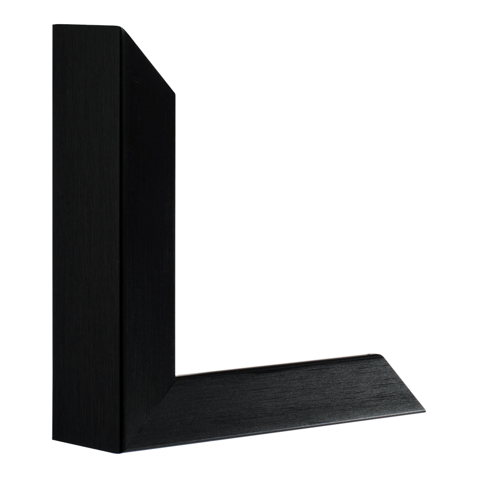 Vertical view of prima black picture frame
