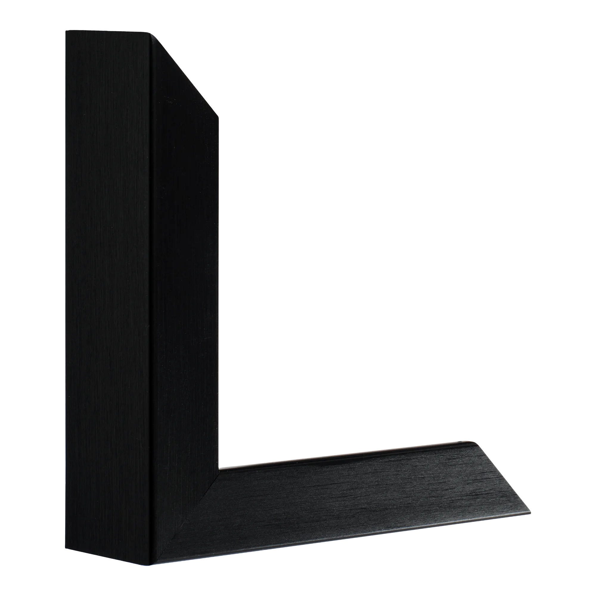 Vertical view of prima black picture frame