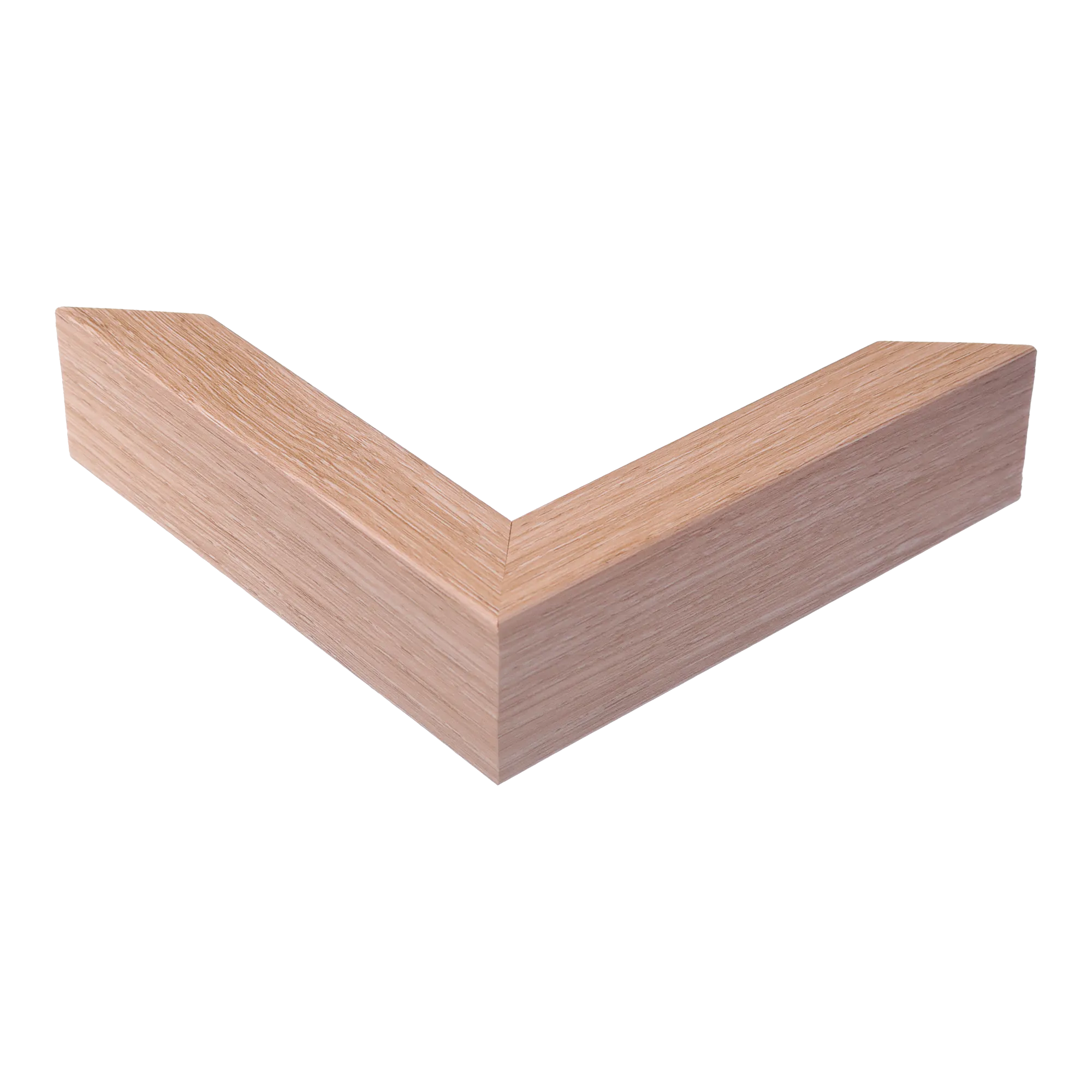 Corner view of Prima in oak picture frame