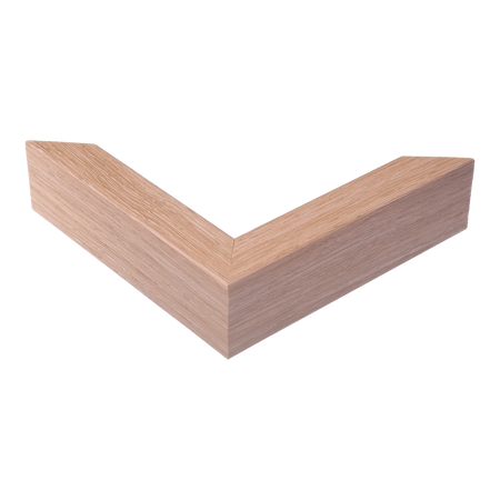Corner view of Prima in oak picture frame