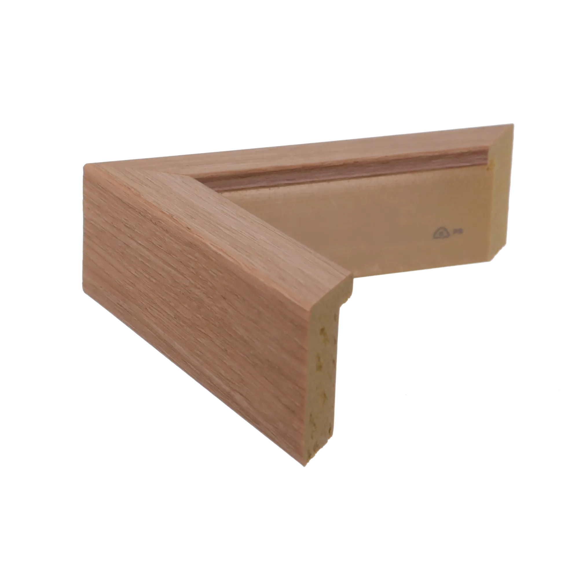 Side view of Prima picture frame in oak