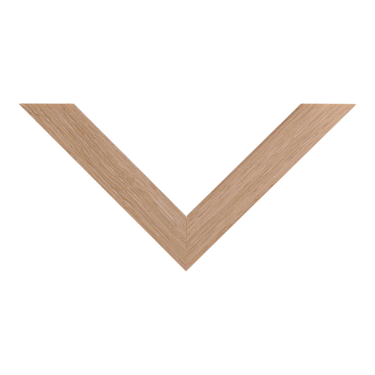 Top view of Prima picture frame in oak
