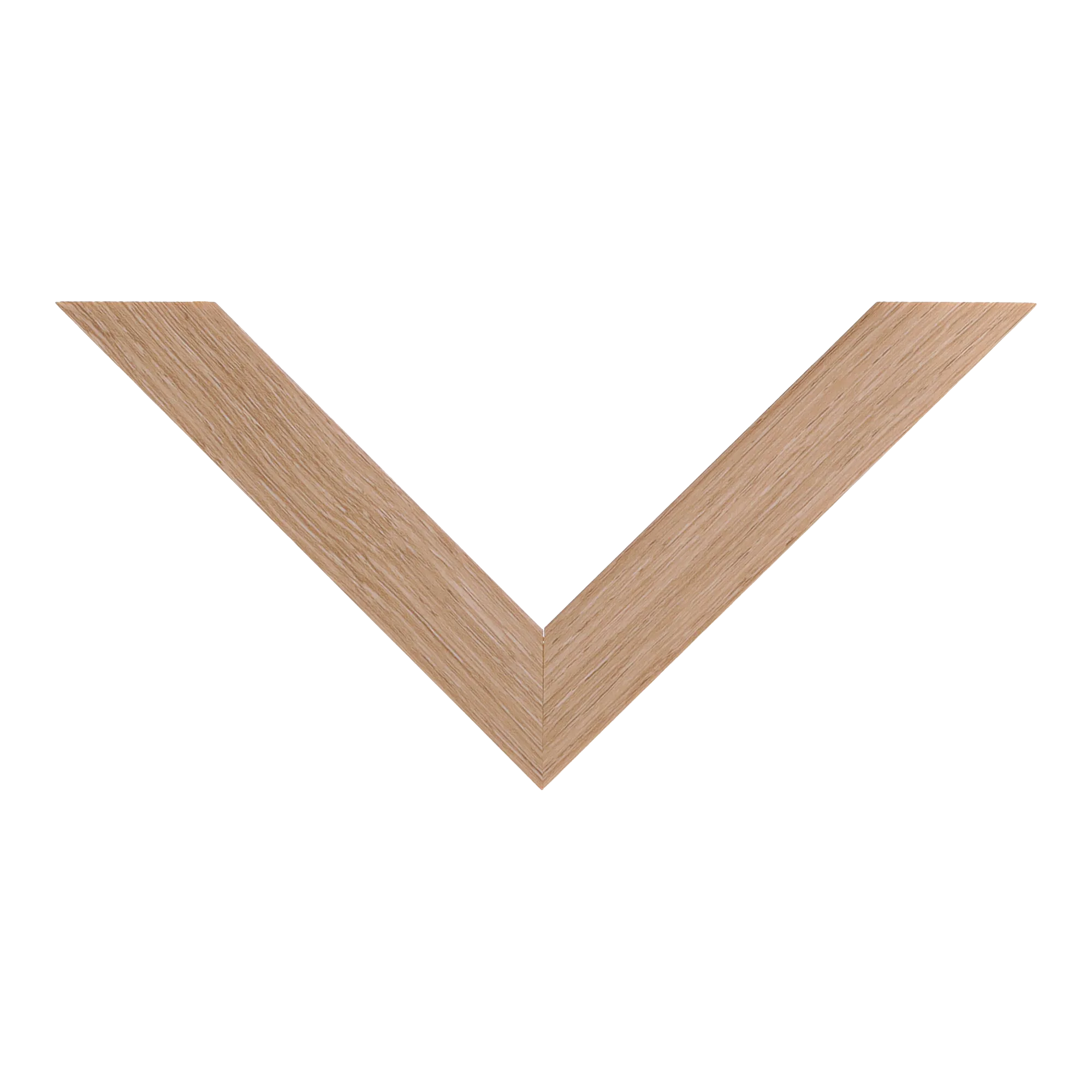 Top view of Prima picture frame in oak