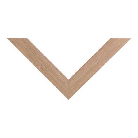 Top view of Prima picture frame in oak