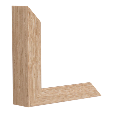 Vertical view of prima oak picture frame