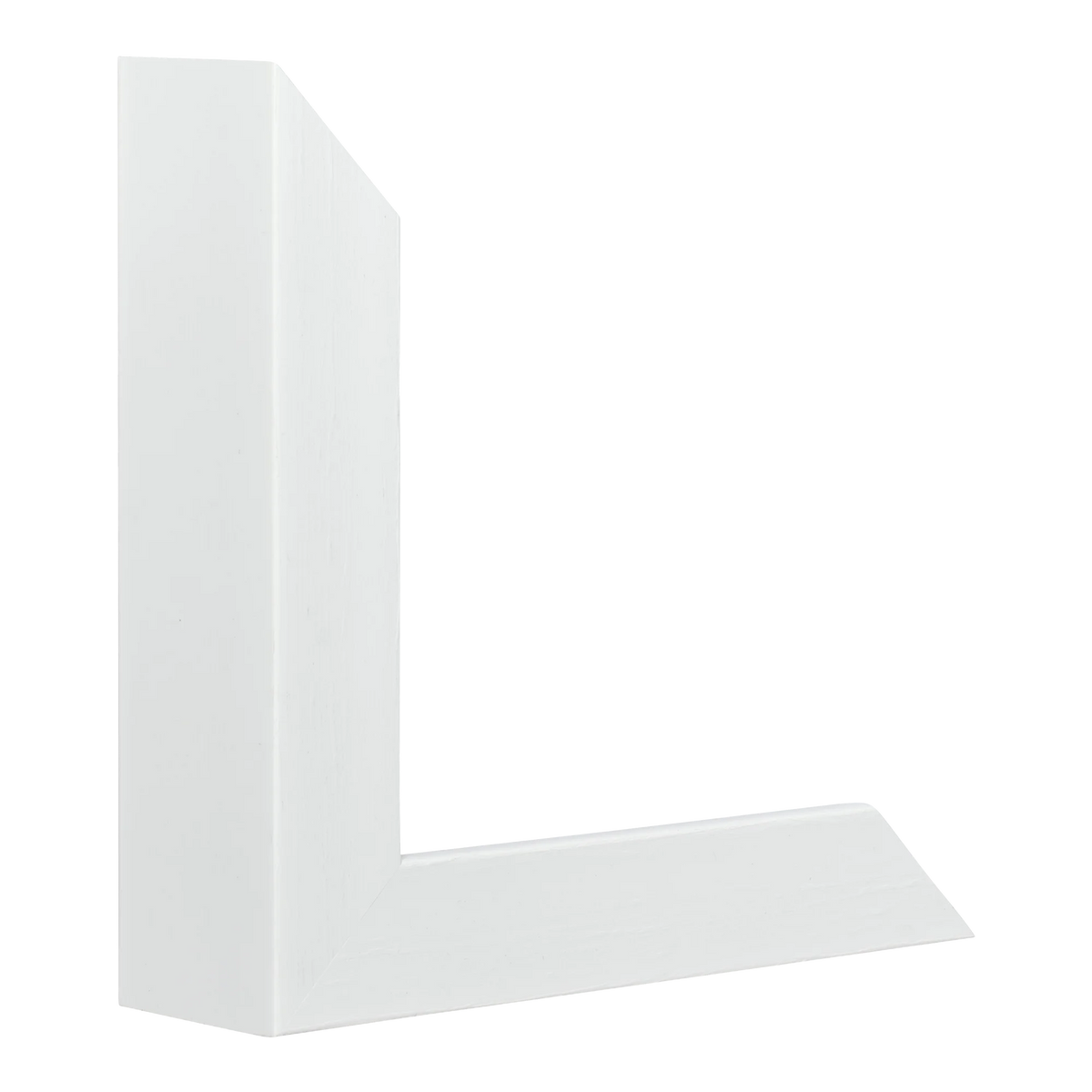 Vertical view of prima white picture frame