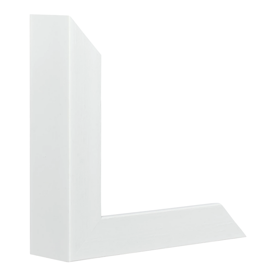 Vertical view of prima white picture frame