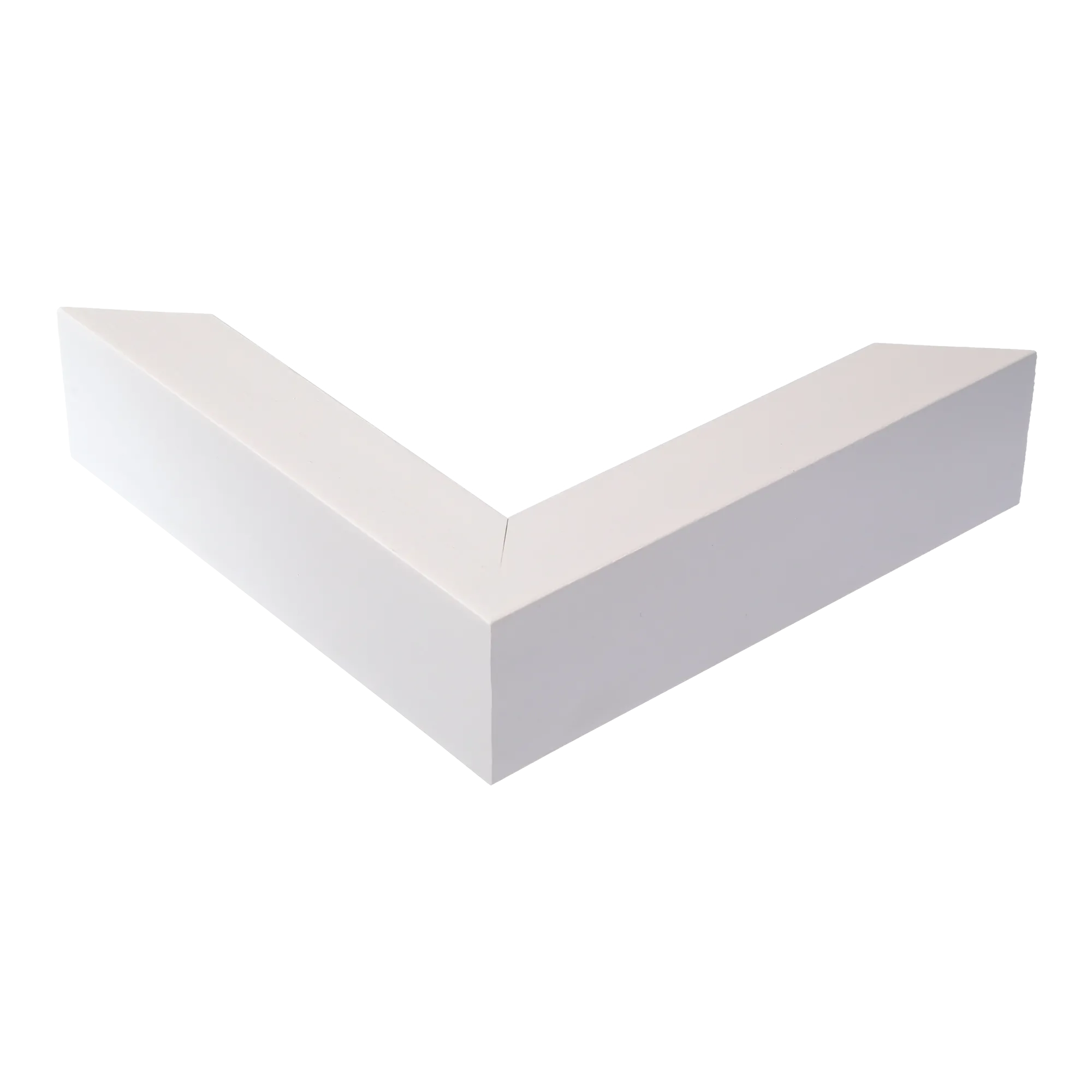 Corner view of Prima in white picture frame