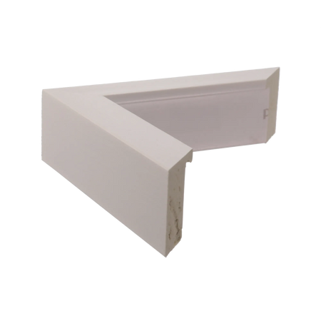 Side view of Prima picture frame in white