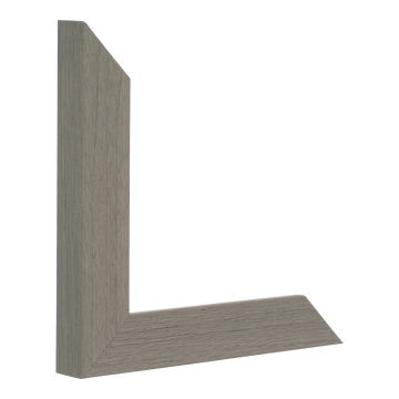 Vertical view of pure brushed grey picture frame