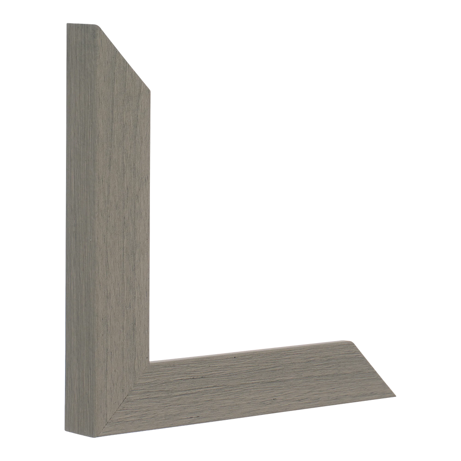 Vertical view of pure brushed grey picture frame