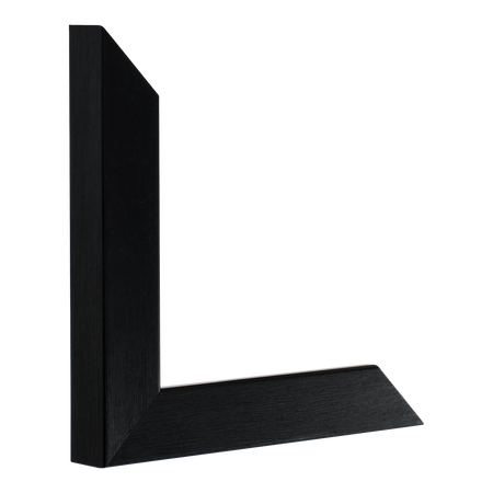 Vertical view of pure black picture frame