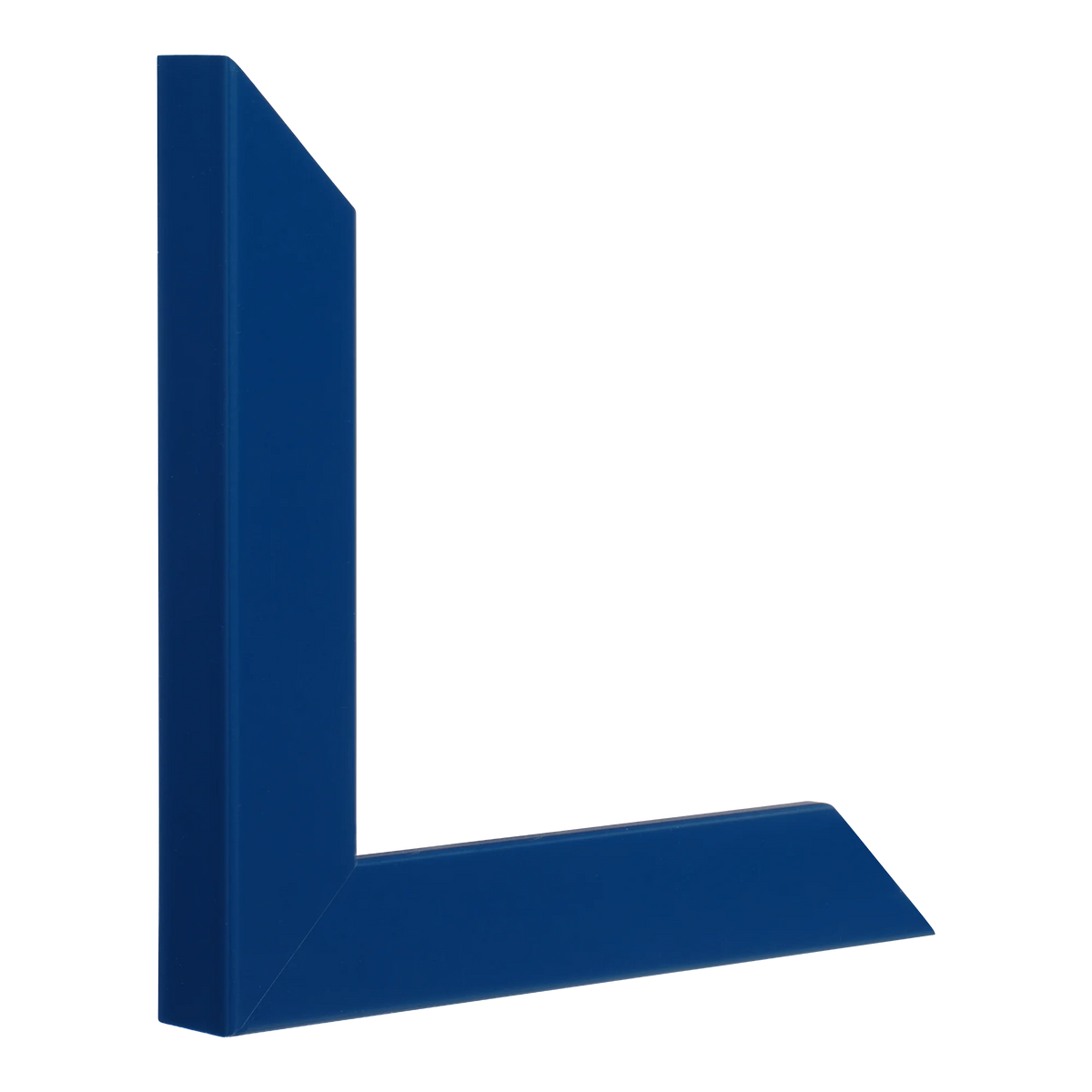 Vertical view of pure blue picture frame