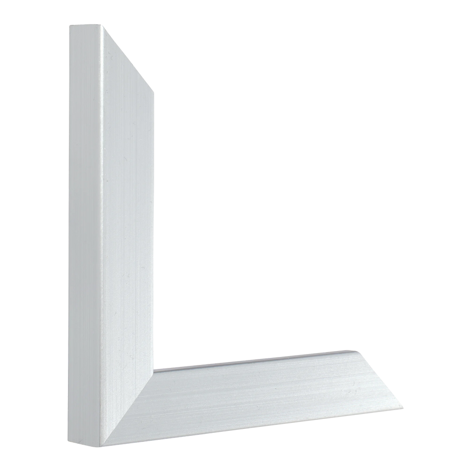 Vertical view of pure brushed silver picture frame