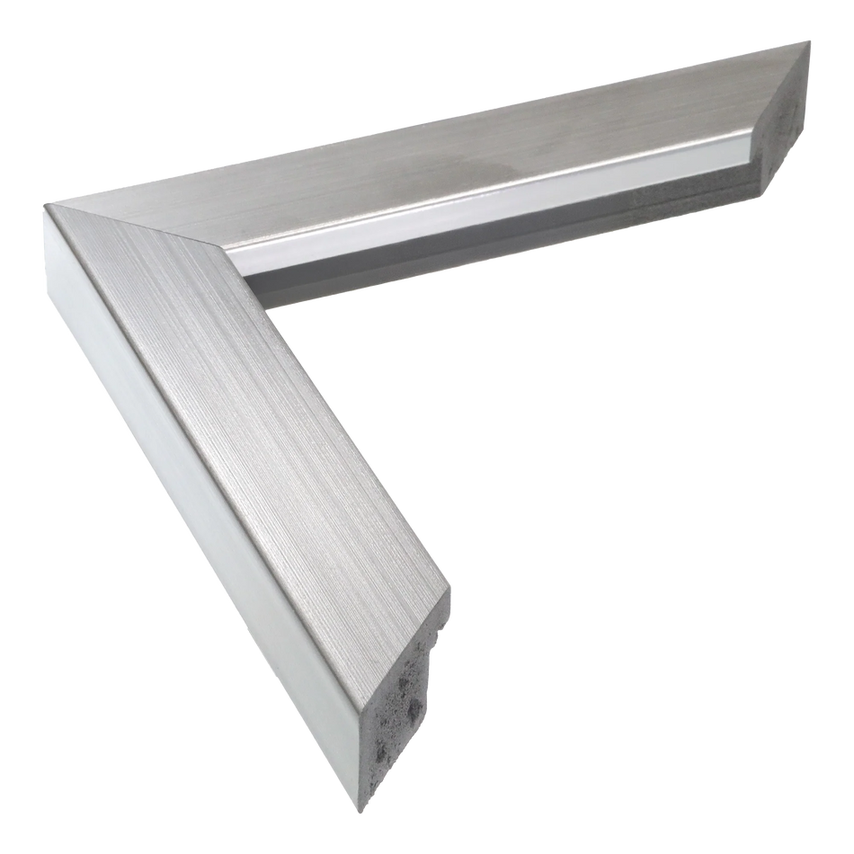 Pure in brushed silver picture frame