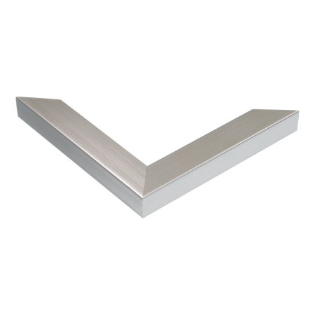 Corner view of Pure in brushed silver picture frame