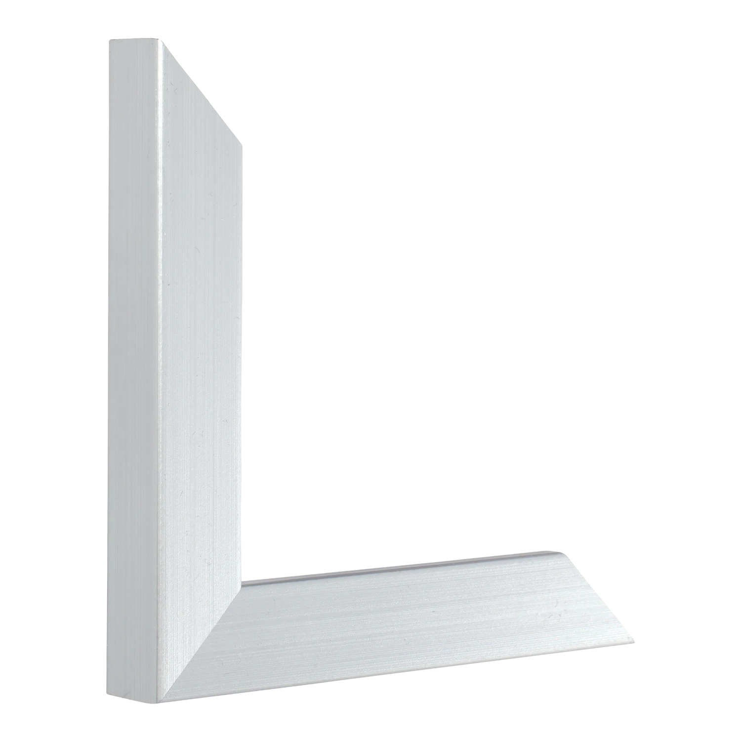 Vertical view of pure brushed silver picture frame sample