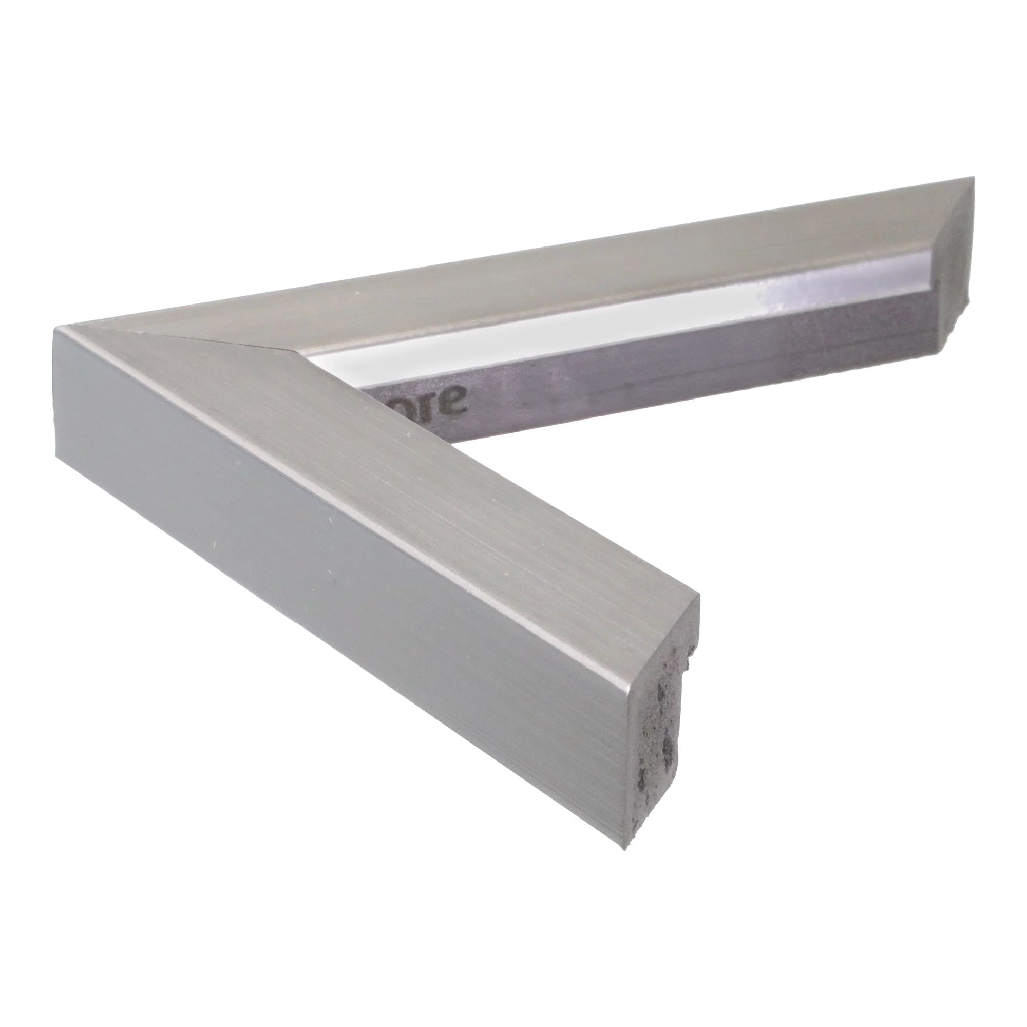 Side view of Pure picture frame in brushed silver