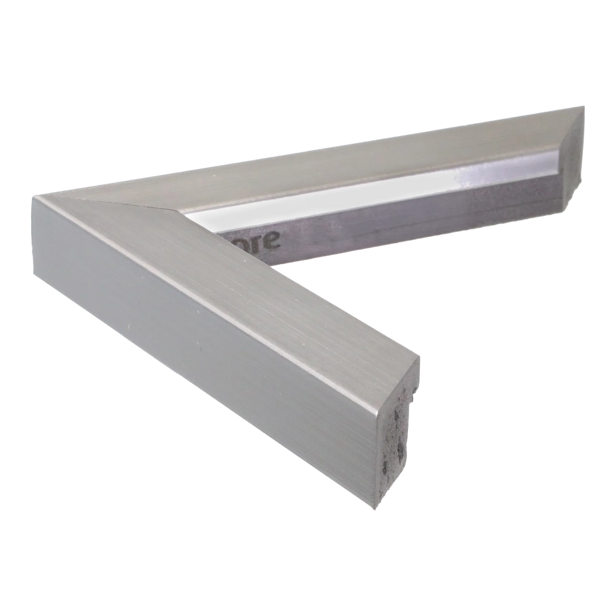 Side view of Pure picture frame in brushed silver