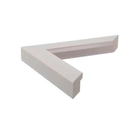 Side view of Pure picture frame in brushed white