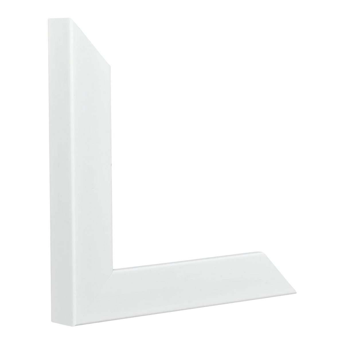 Vertical view of pure brushed white picture frame sample